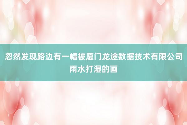 忽然发现路边有一幅被厦门龙途数据技术有限公司雨水打湿的画